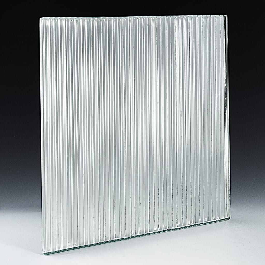 Fluted Low Iron Silvered Glass by Nathan Allan Glass Studios
